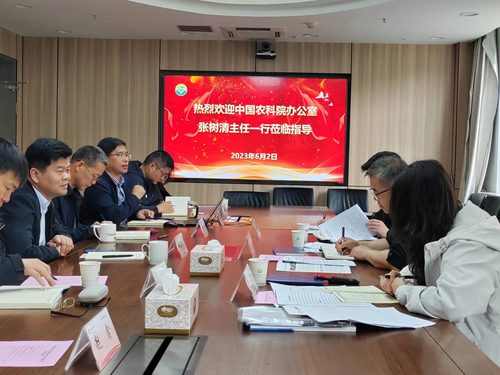 中国农业科学院办公室副主任张树清来兰州兽医所调研